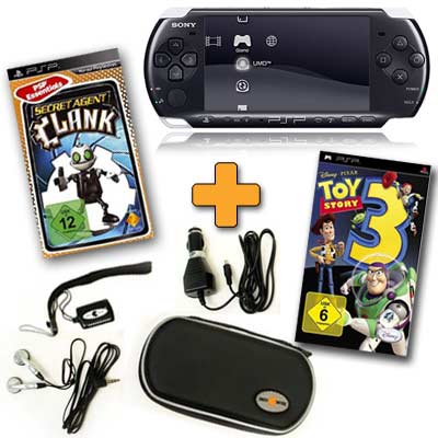 Details zu Sony PSP 3004 Slim Lite Konsole schwarz + Toy Story 3